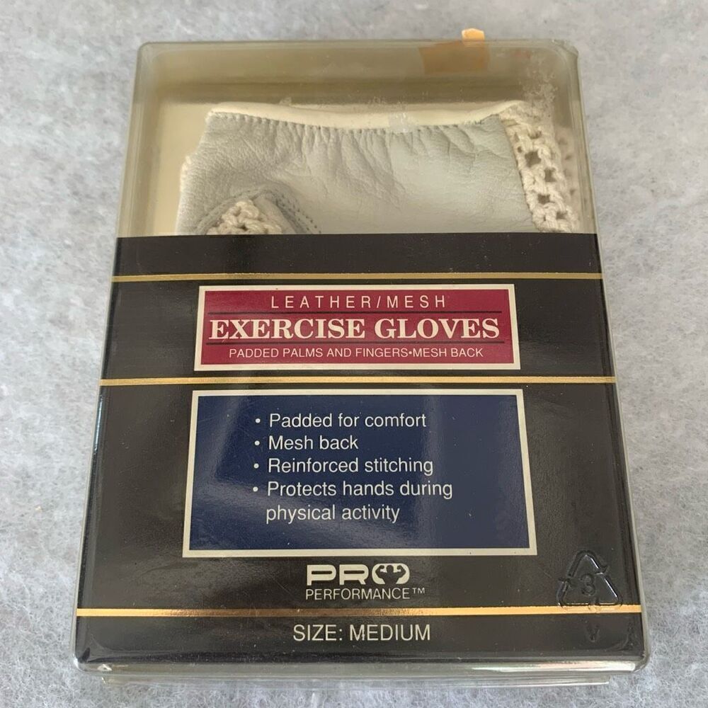 Pro Performance Size Medium Leather/Mesh Exercise Gloves *New*